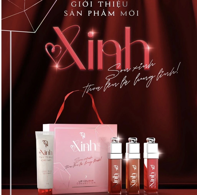 Son Môi Mỹ Phẩm Đông Anh Chính Hãng, Son Kem Lì Không Trôi Set 3 Màu Đỏ Tươi Cam Đất Đỏ Cam
