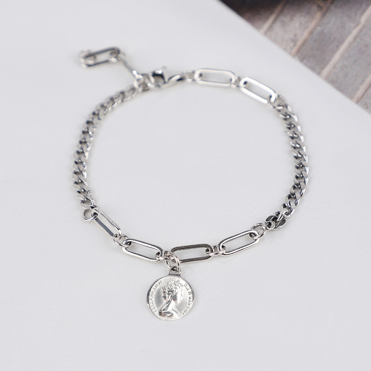 Lắc tay vòng tay cổ điển mix nhiều loại xích hợp kim titan không đen