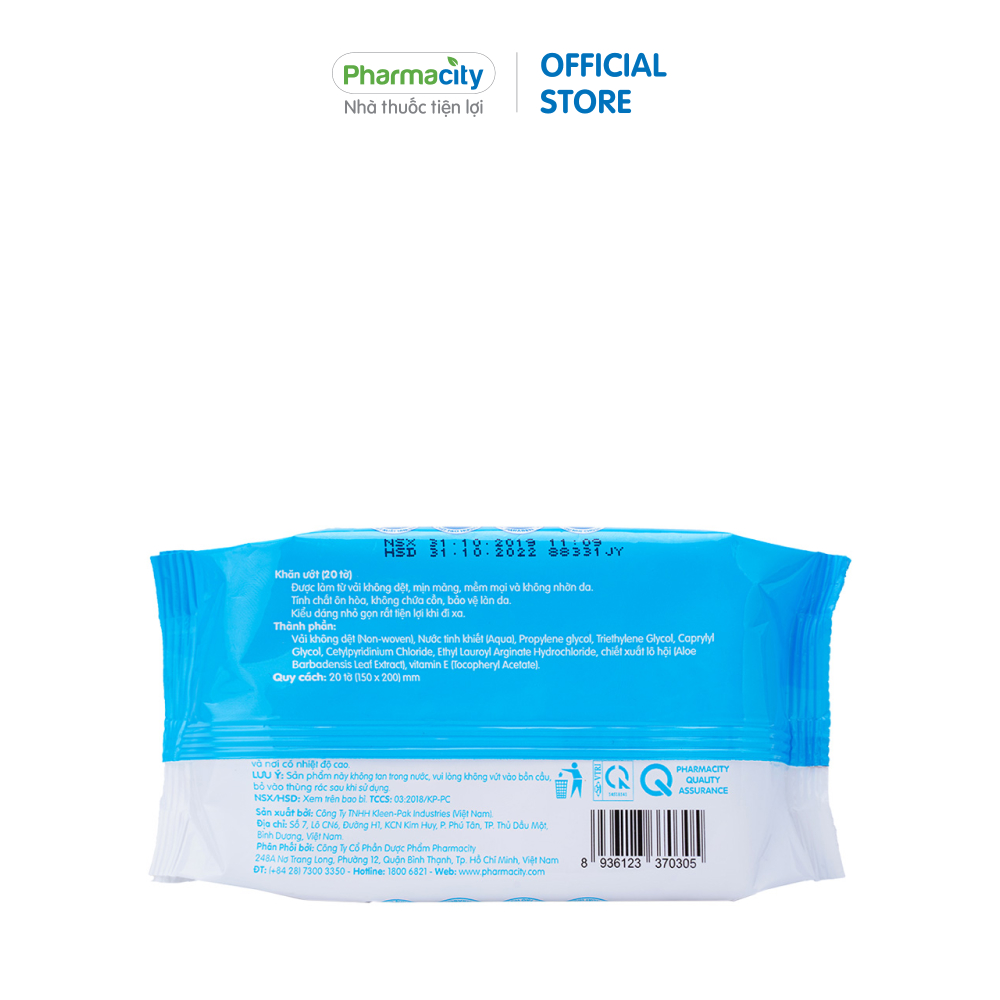 Khăn ướt Pharmacity Wet Wipes