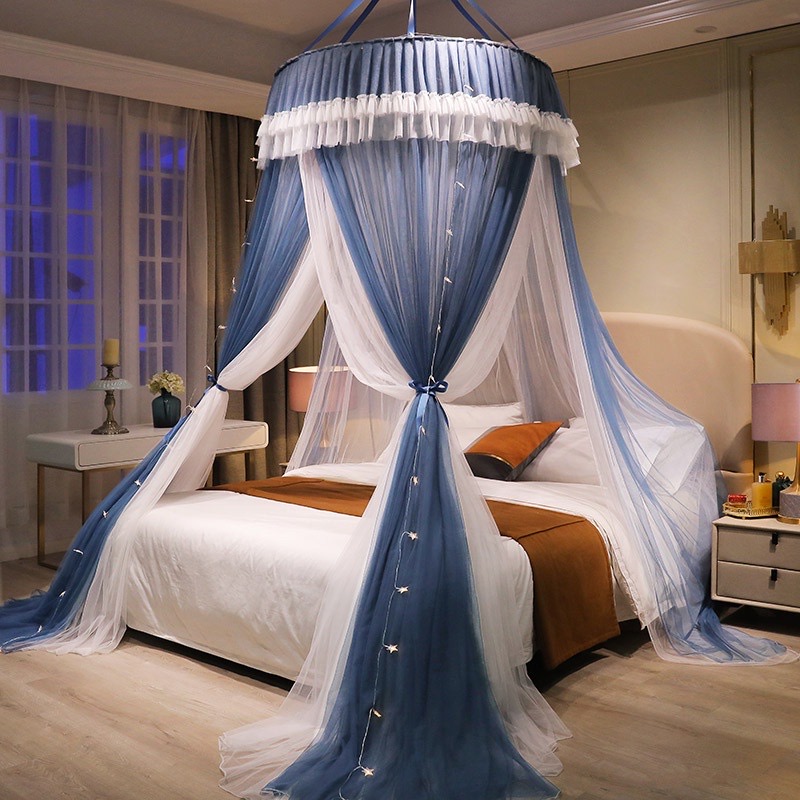 Mùng công chúa cao cấp treo trần, màn khung tròn không khoan tường phòng ngủ đẹp chống muỗi ZO HOME - N4-1