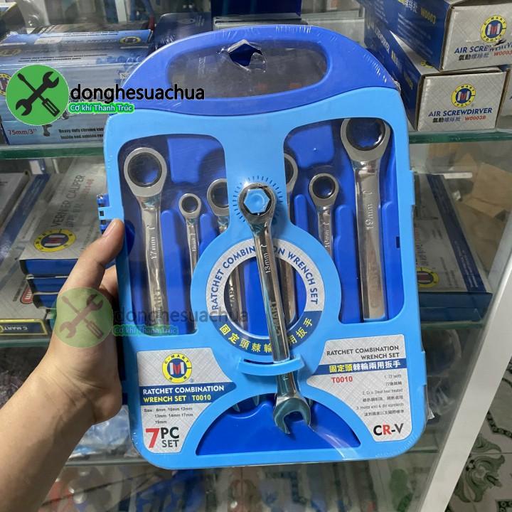 Bộ cờ lê vòng miệng tự động C-mart T0010 7 cây