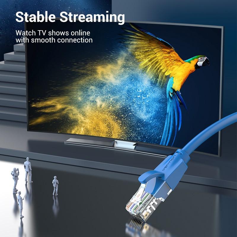 Dây cáp mạng Cat6 đúc sẵn 2 đầu UTP, tròn Vention dài 1.5 m đến 5m IBEL - Hàng chính hãng Vention - BEN