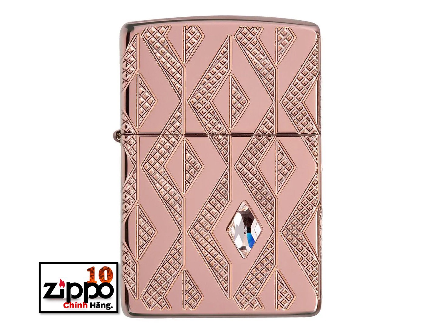 Bật lửa ZIPPO 49702 Armor Geometric Diamond Pattern Design - Chính hãng 100%