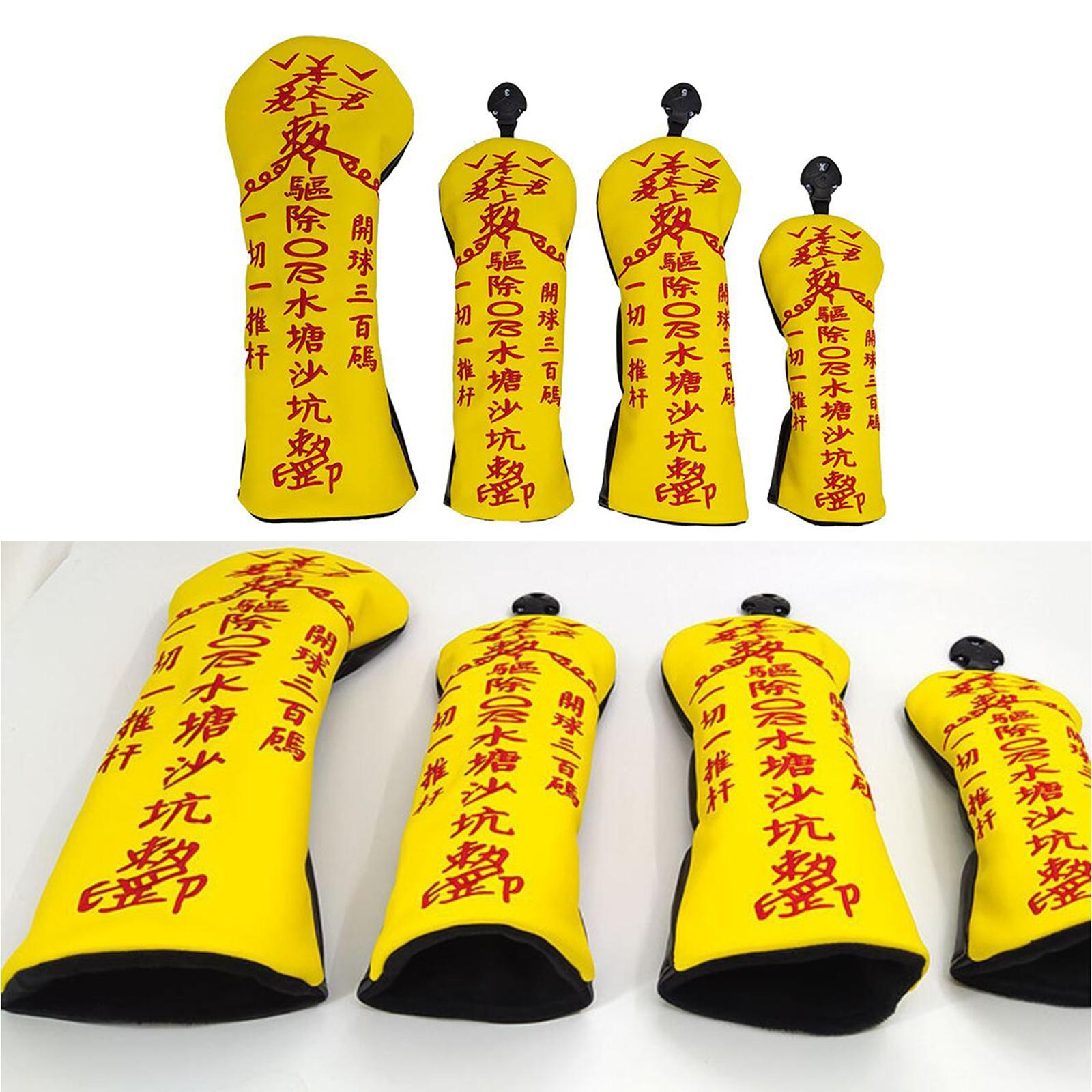 Portable Waterproof Golf Head Cover Mallet Headcover Protector Accs Fits All Driver Clubs with Interchangeable No. Tags