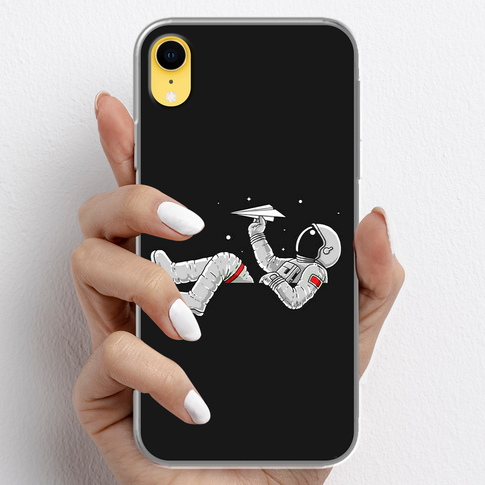 Ốp lưng cho iPhone X, iPhone XR nhựa TPU mẫu Phi hành gia