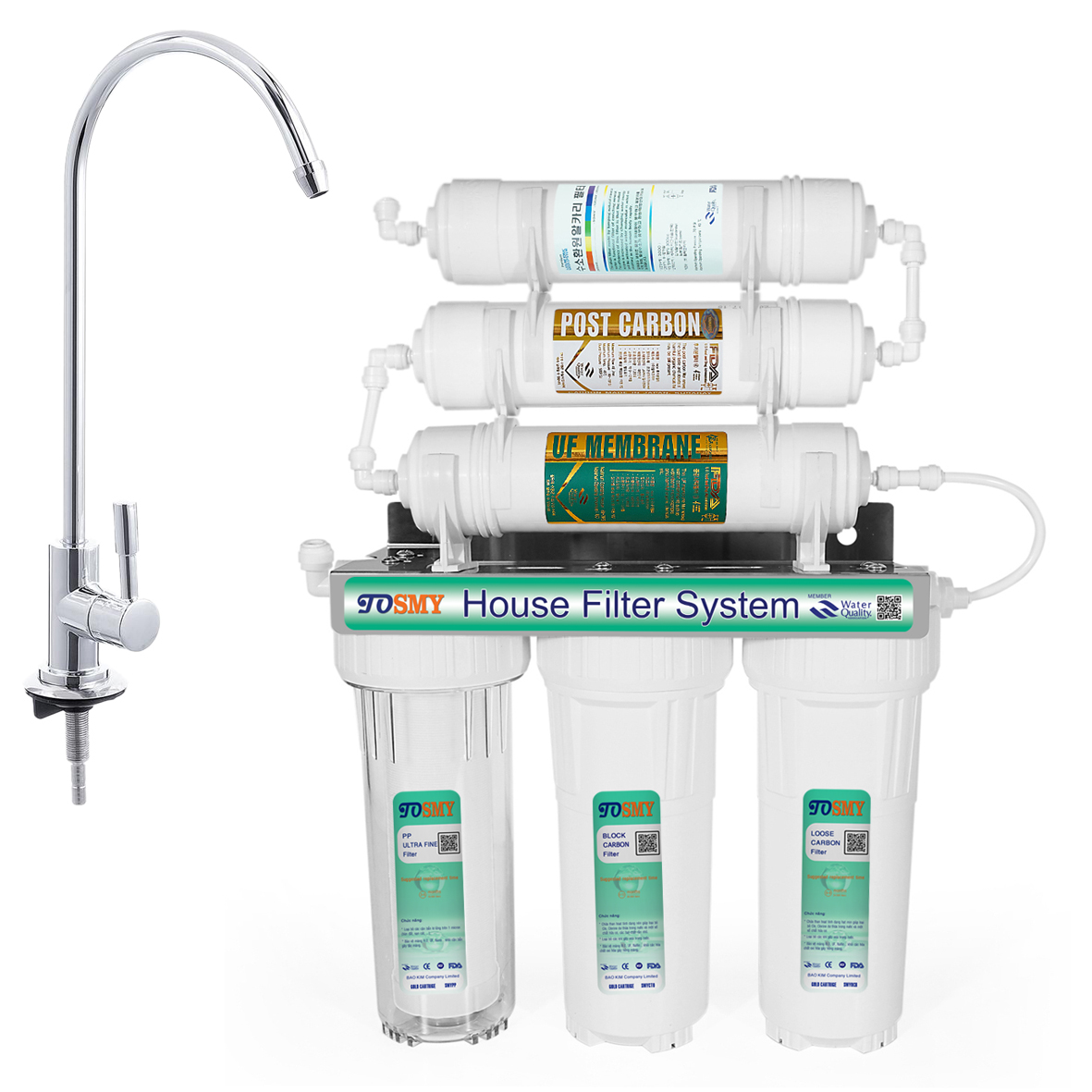 Bộ Lọc Nước Uống Công Nghệ Uf 6 Cấp Lọc Hàng Chính Hãng - Hydrogen Korea