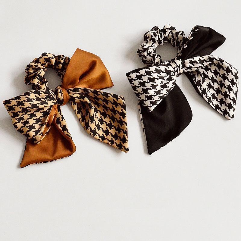 Dây cột tóc vải Scrunchies ziczac Hàn Quốc siêu xinh