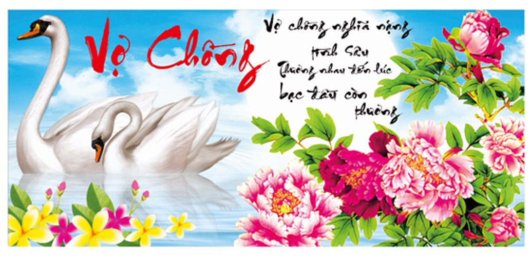 Tranh đính đá vợ chồng uyên ương VS086 - 90 x 45 cm - chưa đính