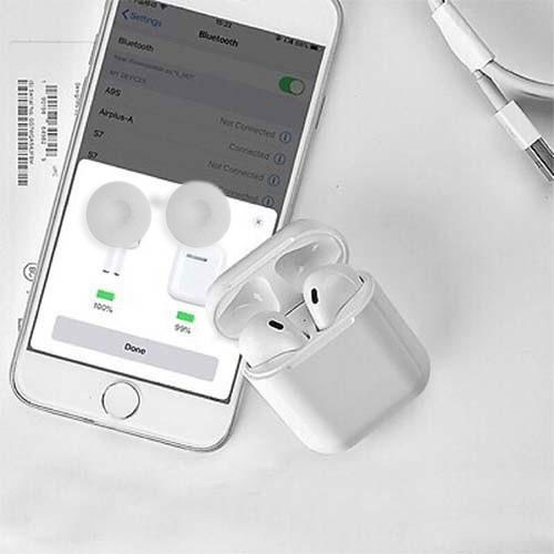 Tai nghe không dây bluetooth i12 - Inpods 12 TWS V5.0 - Tặng kèm 1 cặp mút đệm bọc tai nghe, giúp êm tai