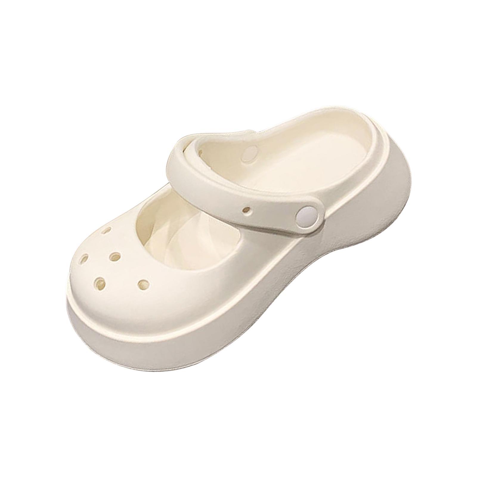 Clog Slipper Shoes Comfortable Closed Toe Heels Non Slip Nursing Shoes Slippers for Couples Women Female Beach Indoor Bathroom