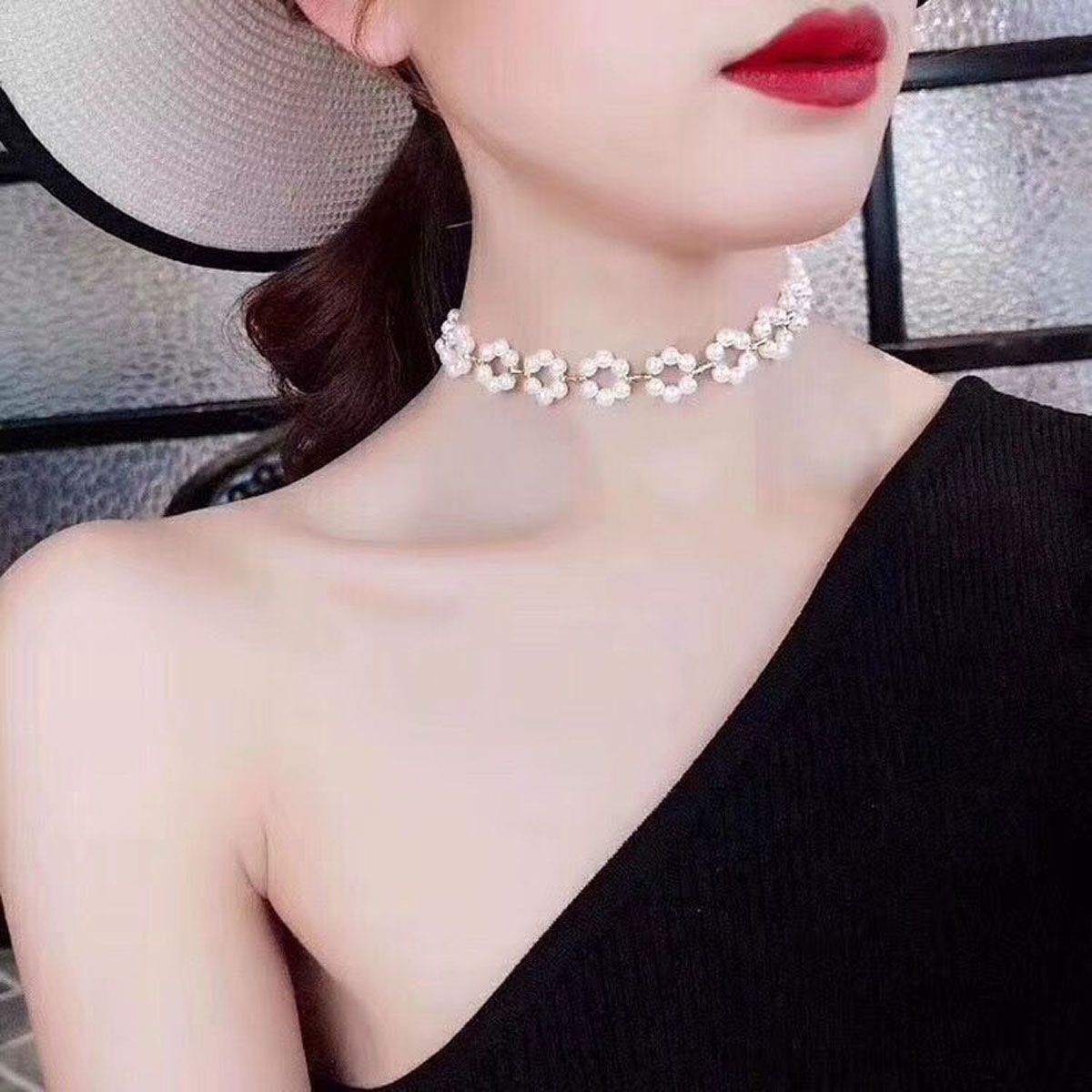 Chuỗi Vòng Cổ Ngọc Trai Tự Nhiên Cao Cấp - Chuỗi Kết Chùm Hoa - Trang Sức Cô Tấm - SEVENLOVE PERL - COTAM1405 + Tặng kèm bông tai nụ bạc 8ly