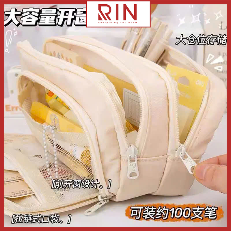 Hộp đựng bút / túi đựng bút đa năng bằng vải cao cấp, nhiều ngăn dành cho HS-SV văn phòng