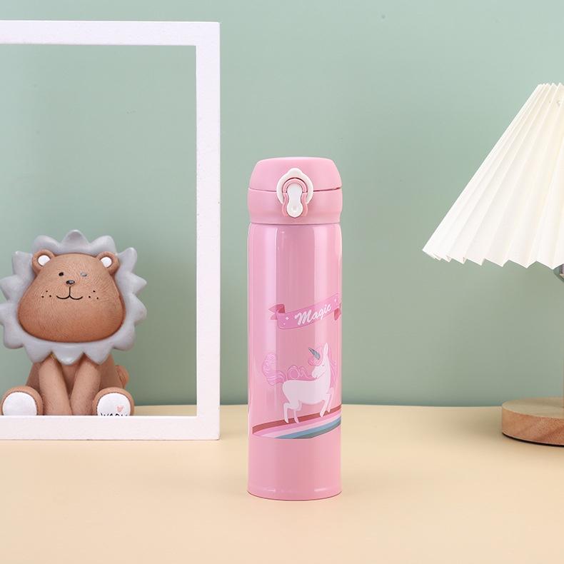 Bình giữ nhiệt inox 400ml,bình giữ nhiệt cho bé có thể mang đi học ngỗ nghĩnh
