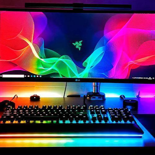 Thanh Đèn Led Cảm Biến Nhạc 18cm Dùng Dây Cắm Trực Tiếp Cực Đẹp Kèm Chân Đế