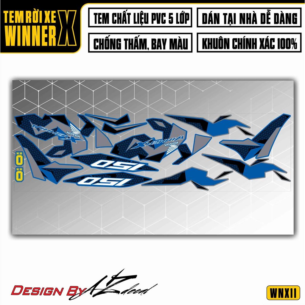 Tem Rời Winner X Mẫu Matrix | WNX11 | Decal Chế Xe Máy Chất Liệu Tem PVC Cao Cấp