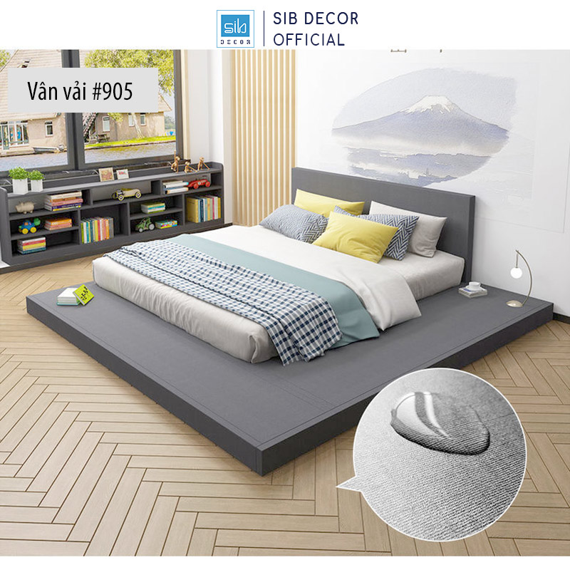 Giường Bệt Tatami Thấp Kiểu Nhật, Nệm Nằm Bên Trái Thương Hiệu SIB Decor GN24