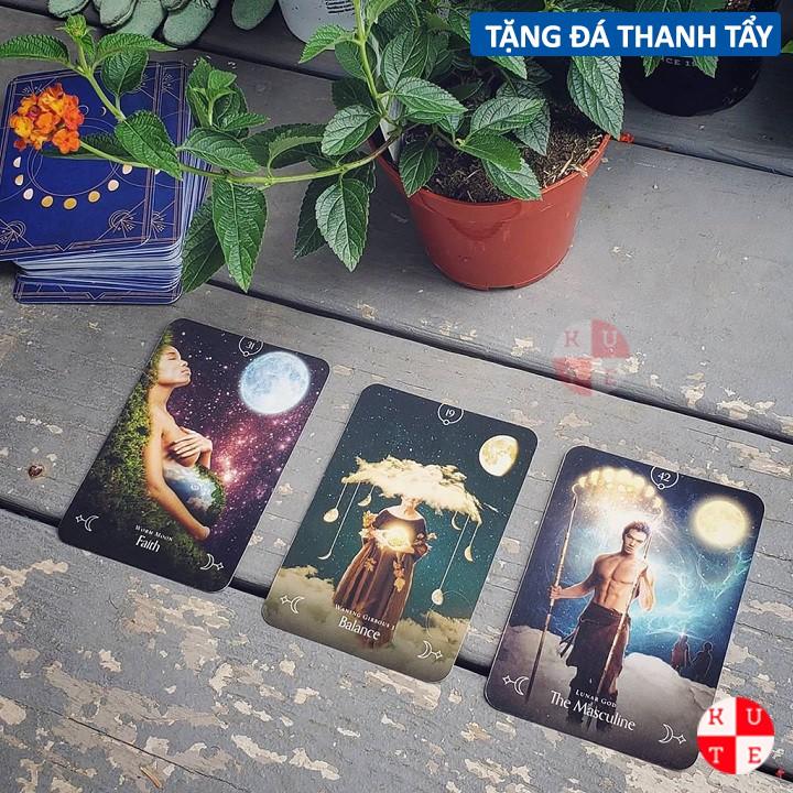 Bộ Bài Oracle Queen Of The Moon 44 Lá Bài Tặng Link Tiếng Anh Và Đá Thanh Tẩy