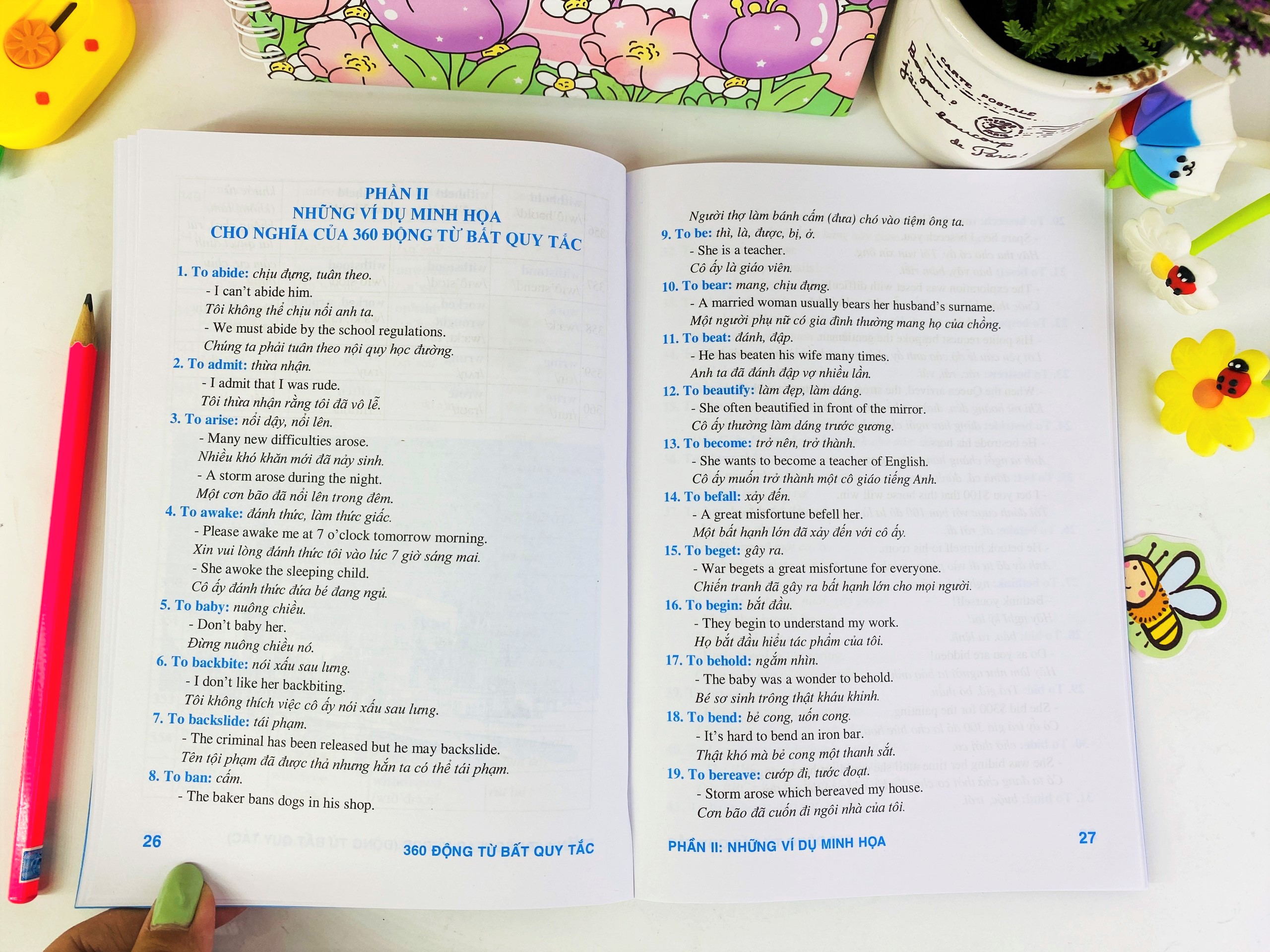 Sách - 360 Động từ bất quy tắc và cách dùng các thì trong tiếng Anh - ndbooks