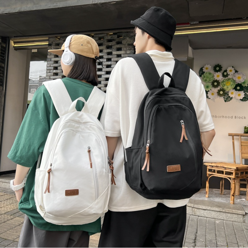 Balo đi học thời trang nam nữ Basic Ulzzang unisex dây da đẹp rẻ dáng to nhiều ngăn cho học sinh cấp 3 sinh viên