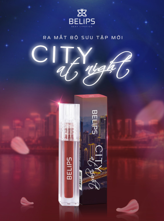 Son kem lì Belips City At Night mỏng mịn mềm môi Soft Matte Lipstick