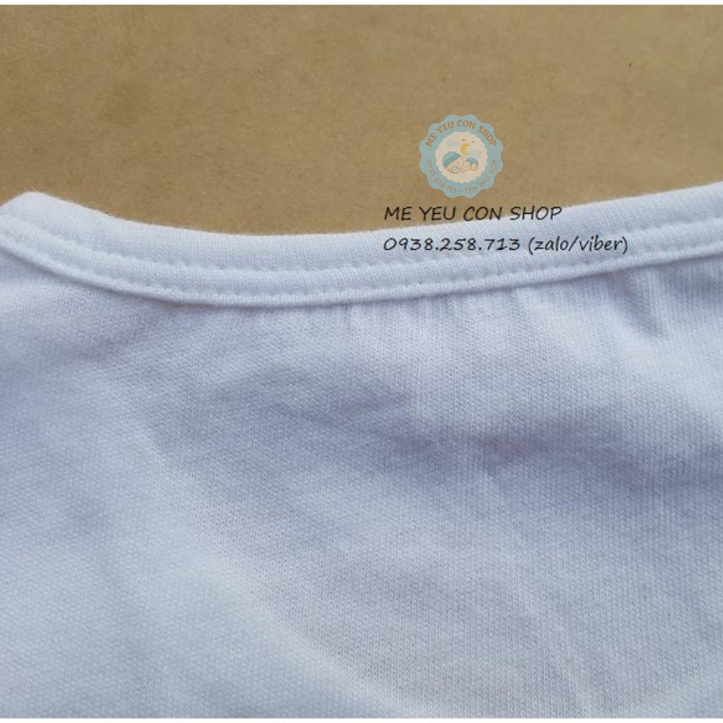 (5-23KG) ÁO COTTON NGẮN TAY TRẮNG CHO BÉ MIATOP