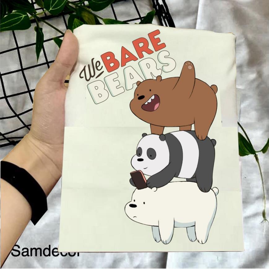 Áo Thun in hình WE BARE BEARS Cho Bé Trai Bé Gái