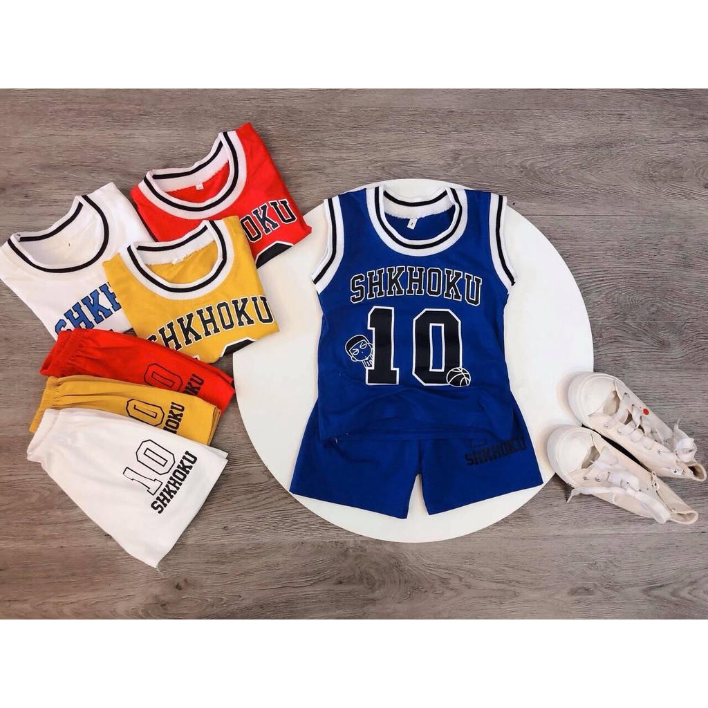 Bộ quần áo thể thao bé trai, bé gái sát nách in số 10, thun cotton - Quần áo trẻ em - SockiMall .