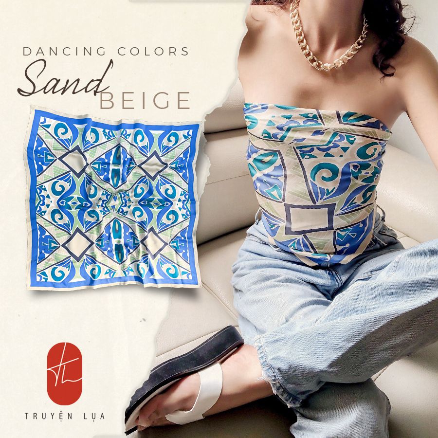 Khăn lụa Dancing Colors
