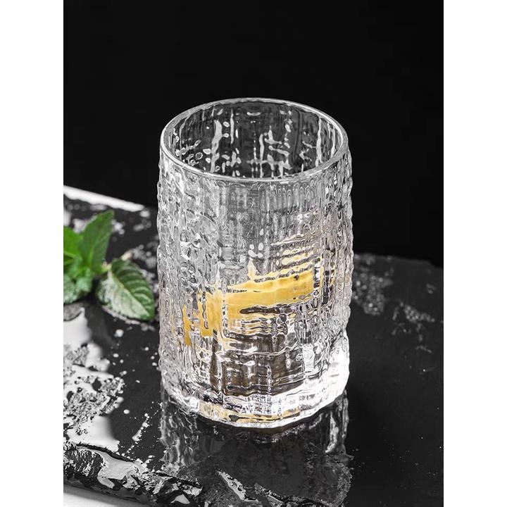 Cốc thủy tinh vân nhám De'cor 90, ly thủy tinh cao cấp