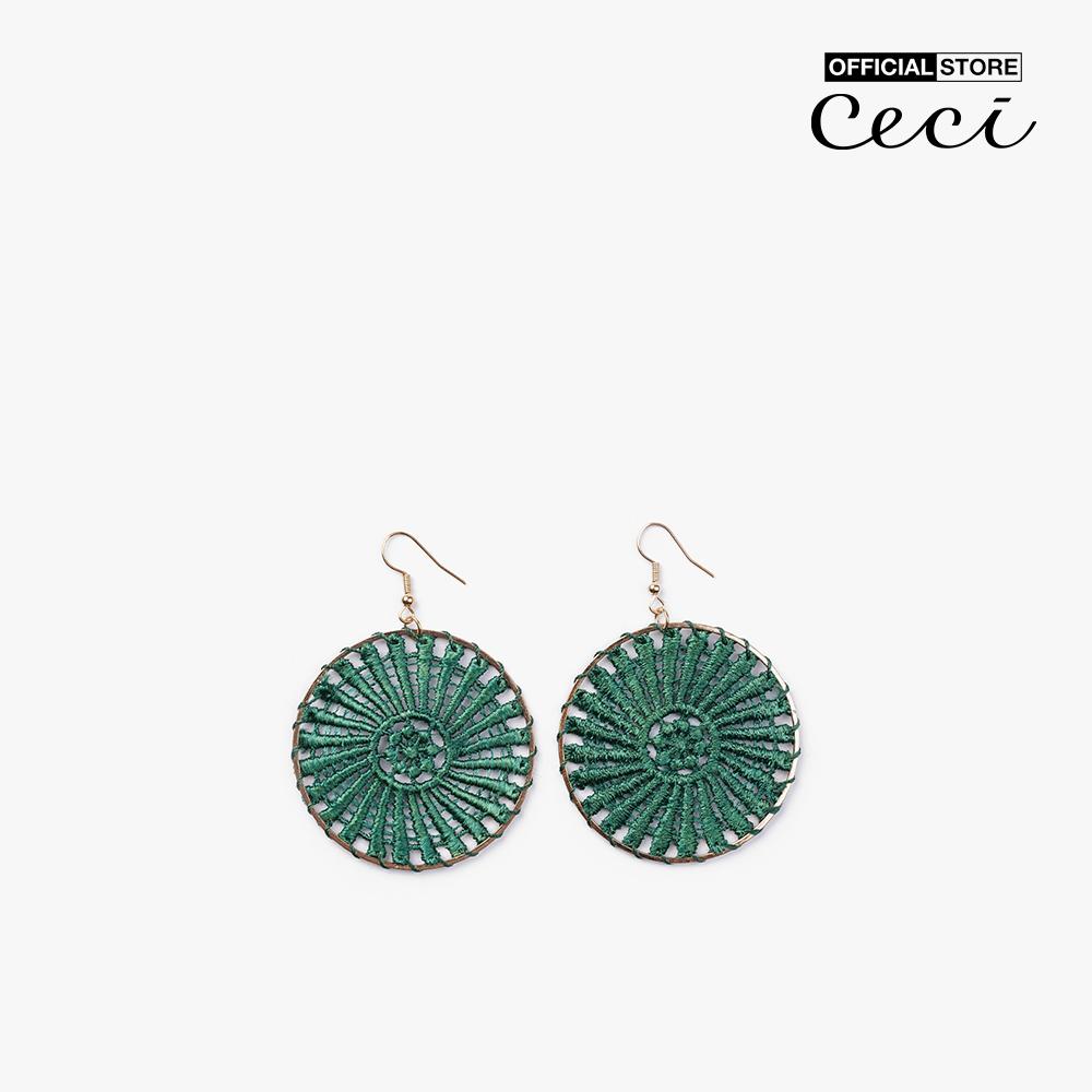 CECI - Khuyên tai nữ khoen tròn bện dây thời trang CC1-08000026-12