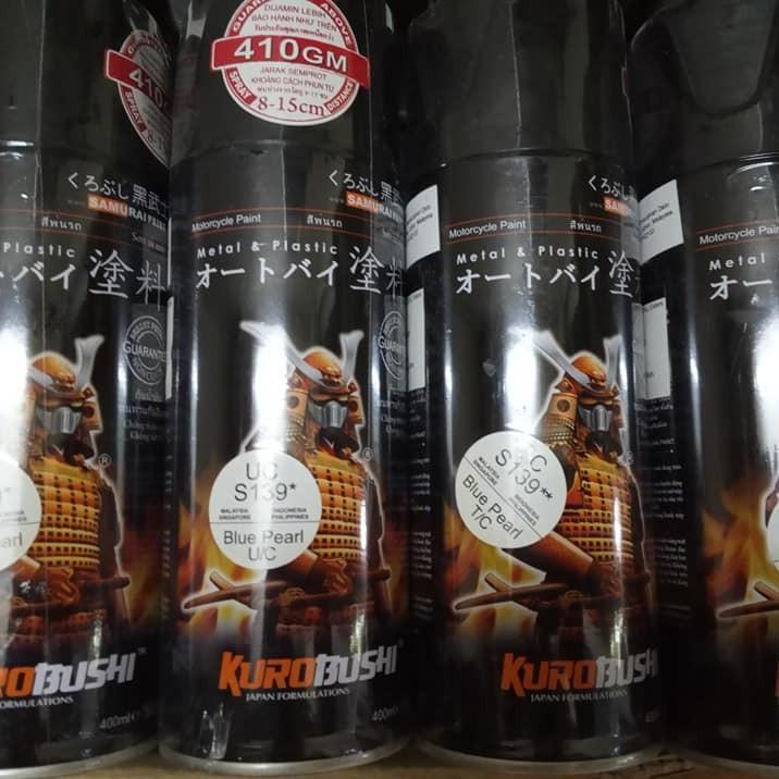 COMBO Sơn Samurai Màu xanh ngọc trai UC+TC S139 gồm 4 chai đủ quy trình