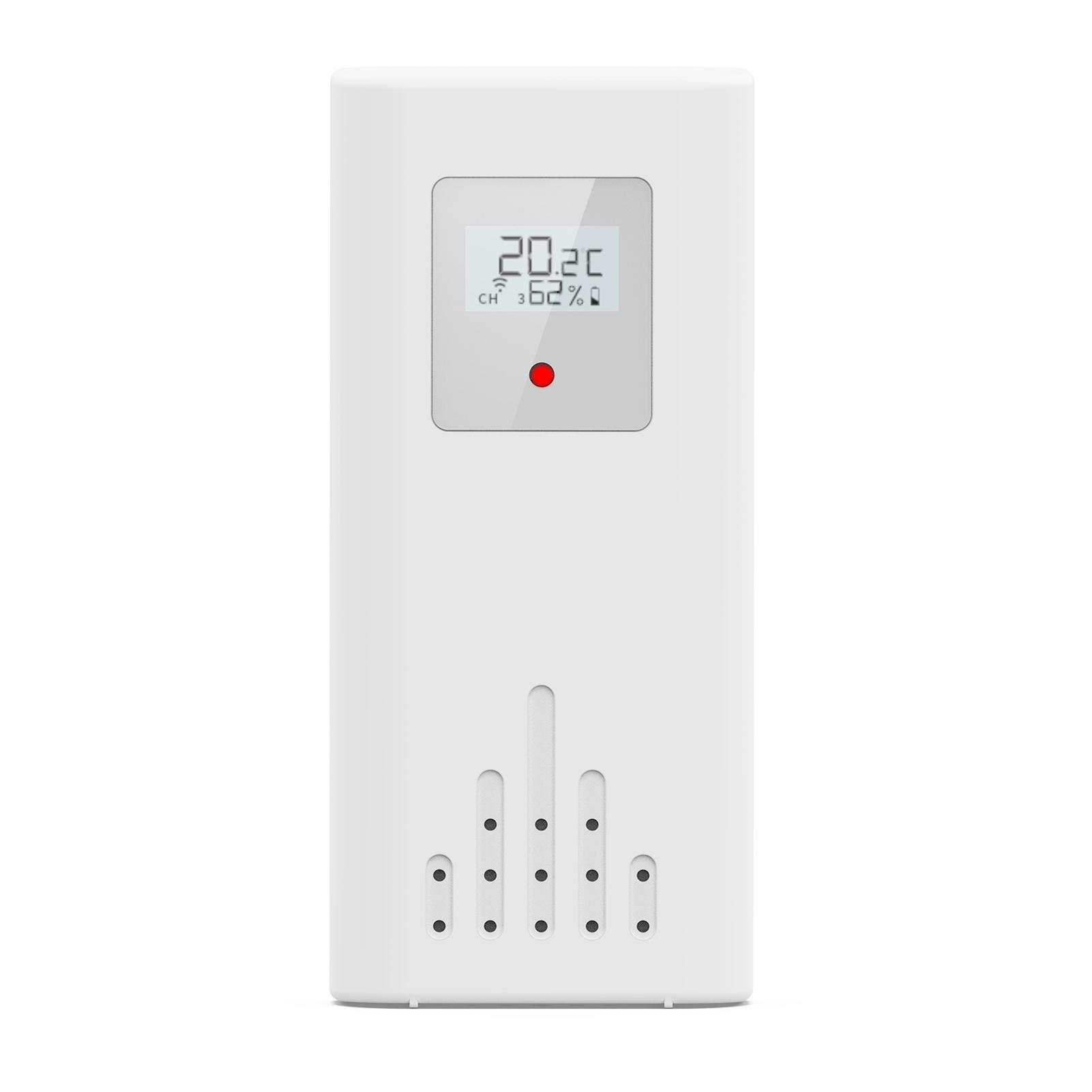 Indoor Outdoor Temperature Humidity Meter Color Touchable Screen with Backlight Time Alarm Snooze Function Household Desktop Multifunction Temperature Humidity Meter ℃ ℉ Switch History Data Viewing