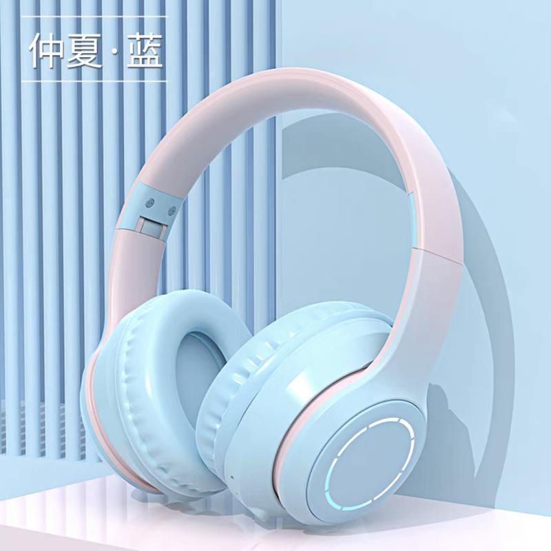 Ưu đãi đặc biệt mới tai nghe bluetooth phát sáng gradient gắn trên đầu điện thoại di động cuộc thi neo tai nghe trò chơi đa năng