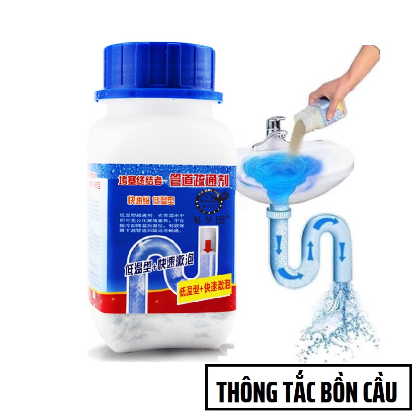 Bột Thông Tắc Cống Bồn Cầu Bồn Vệ Sinh Rửa Mặt Cực Mạnh Loại Lớn 260gram ZA02 - Egreen Dùng 1 Lần