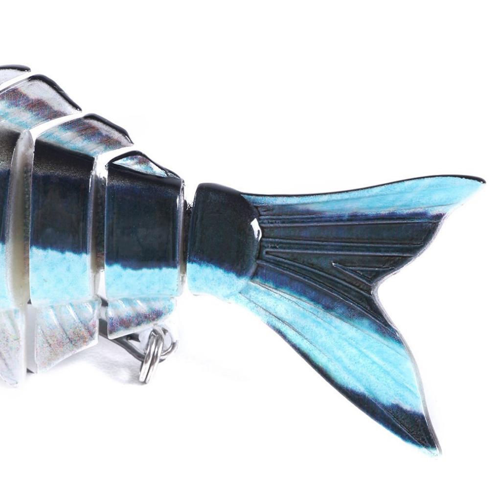 Multi Jointed Fishing Lure Bionic Bait Swimbait Lifelike Eel Tackle Blue