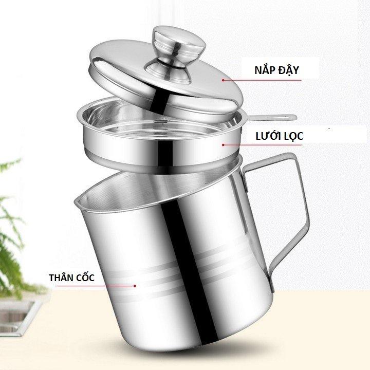 Ca Inox Lọc đồ ăn thức uống có ảnh thật