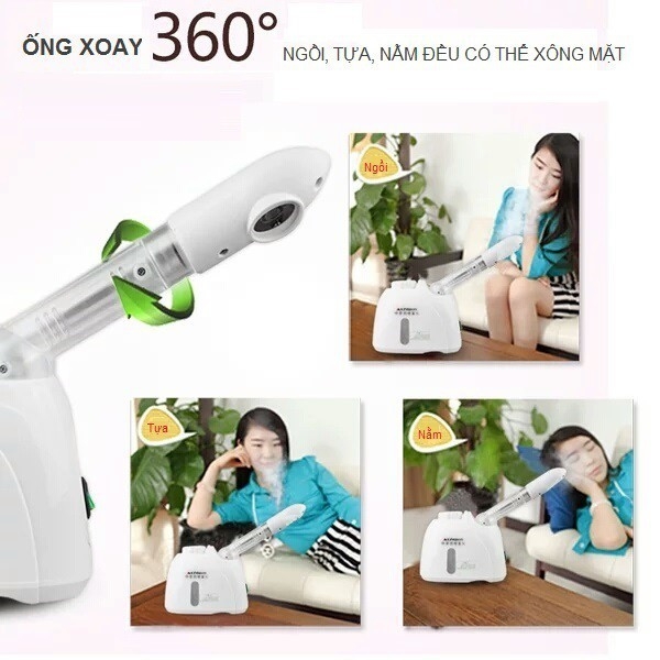 MÁY XÔNG HƠI MẶT THẢO DƯỢC XOAY CẦN XOAY 360 ĐỘ Kingdom Kskin K33S