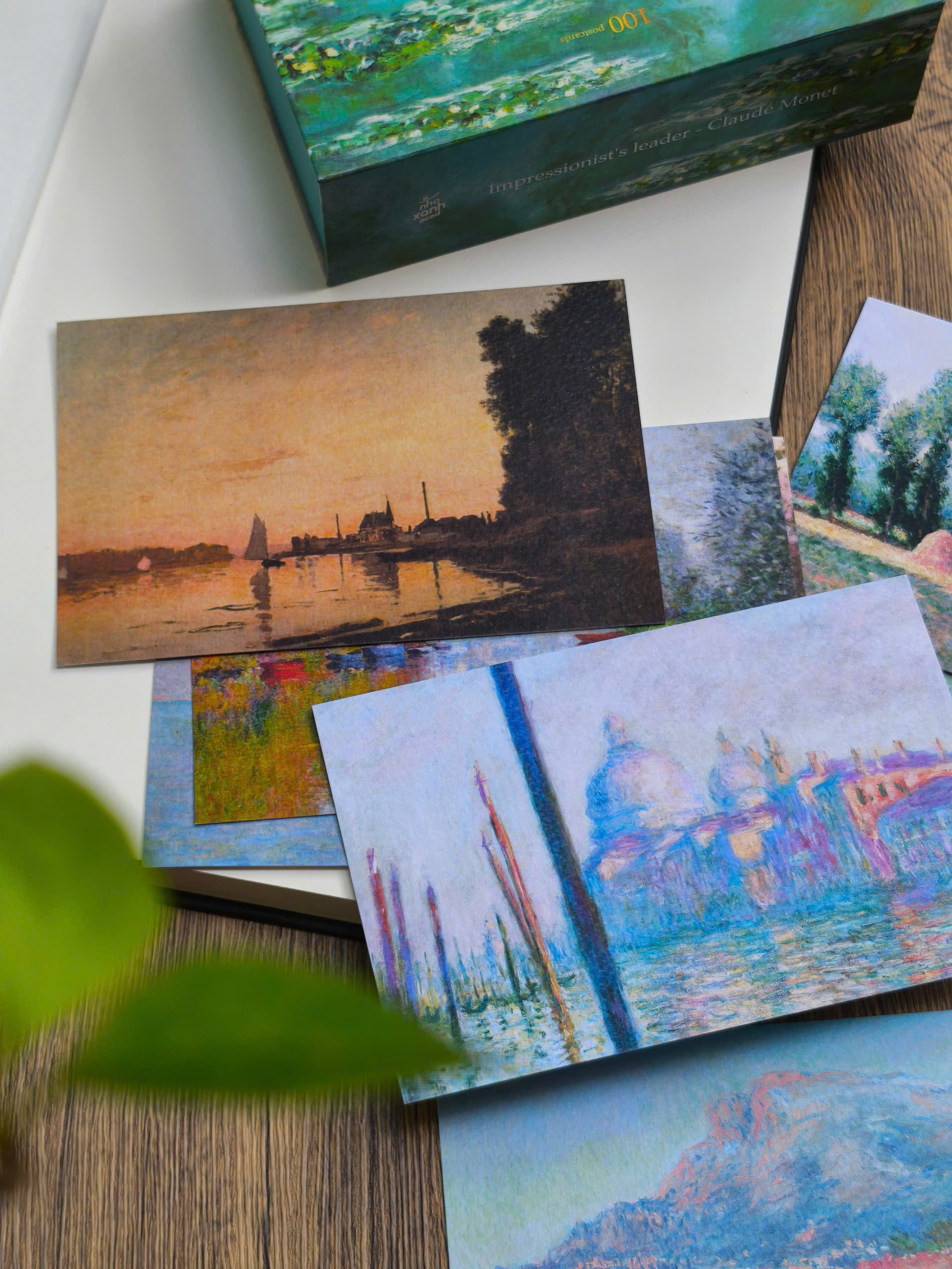 BỘ 100 POSTCARD TRANH MONET, GIẤY MỸ THUẬT 300G CAO CẤP – Nho Xanh
