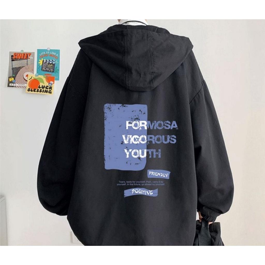 Áo khoác dù nam nữ unisex có mũ , áo dù 2 lớp in hình YOUTH