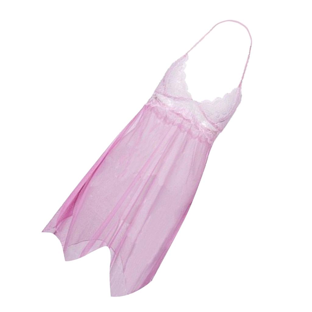 Sexy Lace Nightgown Sleeveless V Neck Lingerie Women's Sleepwear