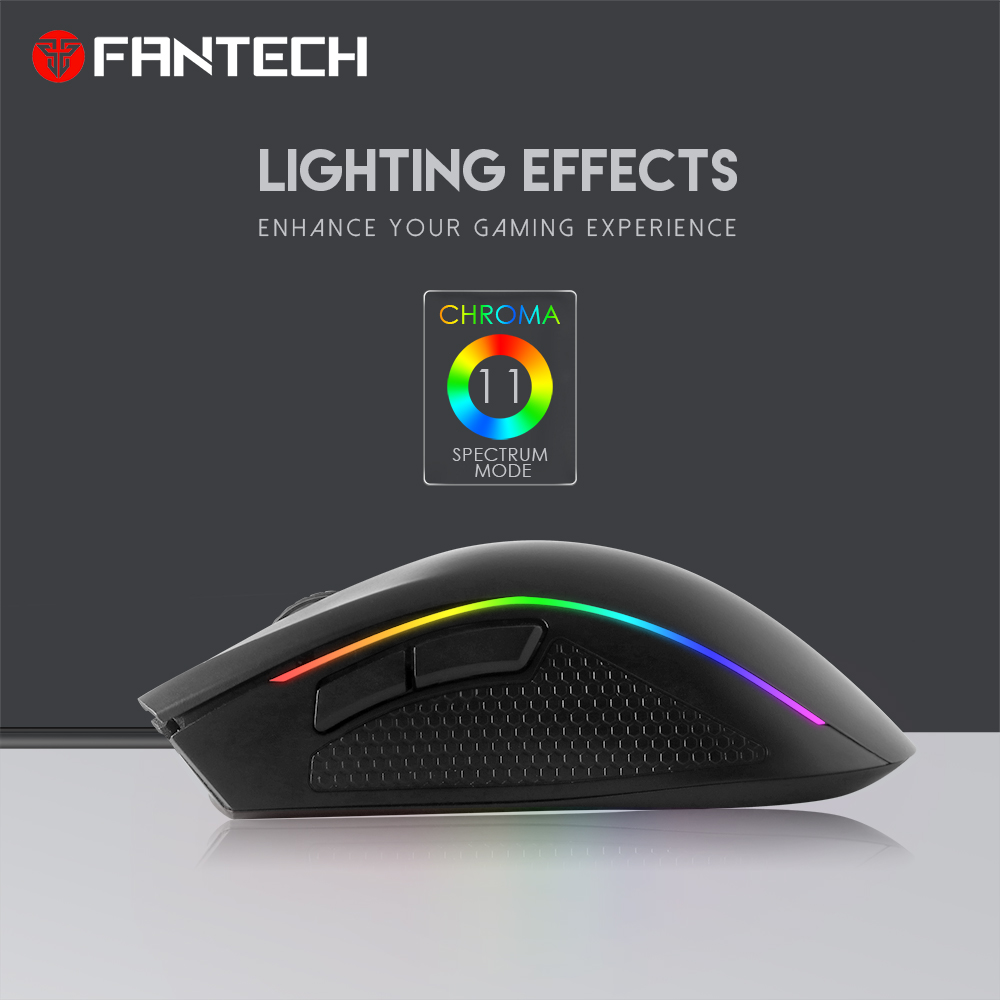 Chuột Chơi Game Có Dây Fantech TITAN X4S 4800DPI LED RGB CHROMA 7 Phím Có Phần Mềm Tùy Chỉnh - Hàng chính hãng