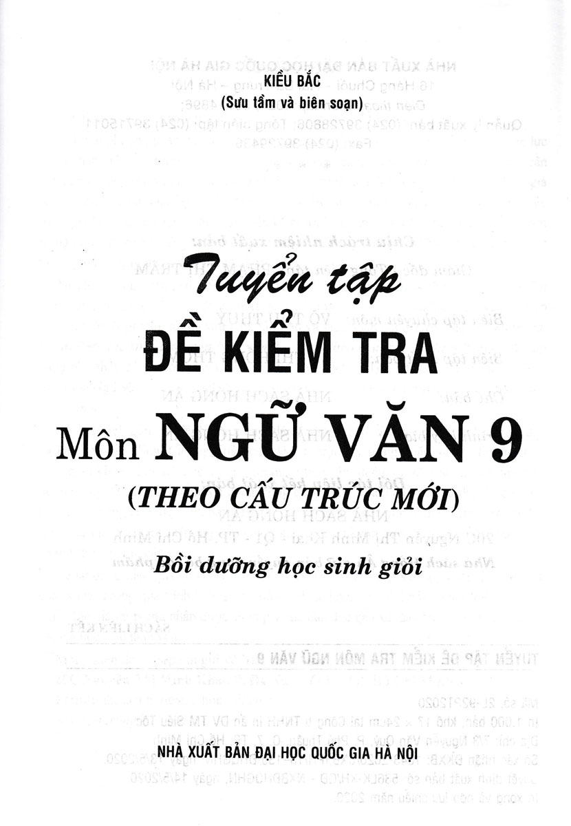 Sách tham khảo- TUYỂN TẬP ĐỀ KIỂM TRA MÔN NGỮ VĂN 9 BỒI DƯỠNG HỌC SINH GIỎI (THEO CẤU TRÚC MỚI)_HA