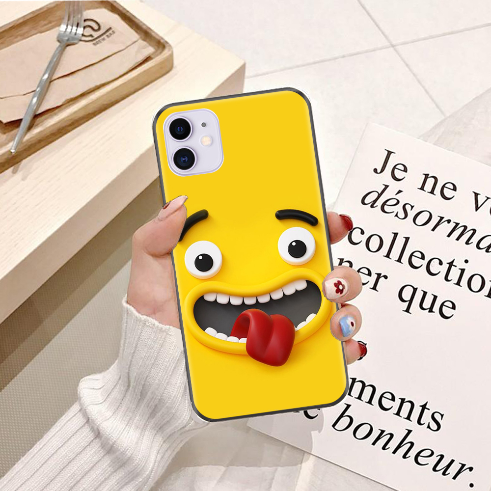 Ốp lưng điện thoại iPhone 11 viền silicon dẻo TPU hình Emoji - Đa Cảm Xúc - Hàng chính hãng