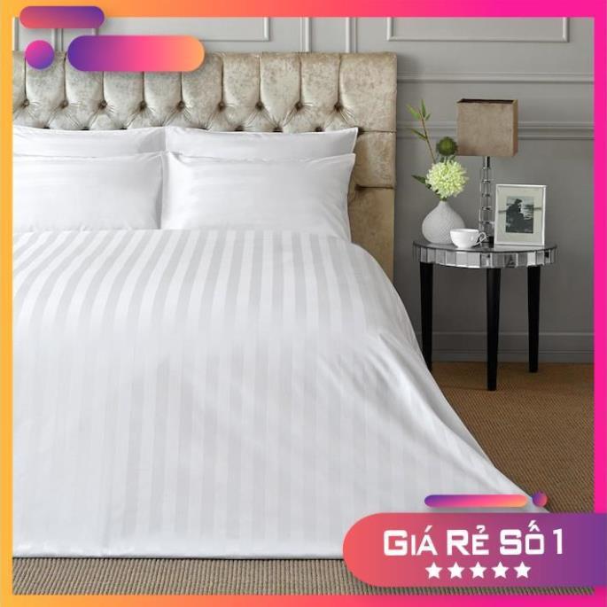 Bộ drap cotton sọc cho khách sạn