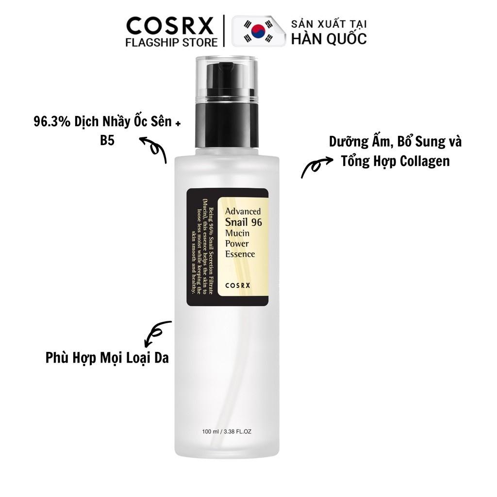 Tinh Chất Dưỡng Ẩm, Tái Tạo Và Phục Hồi Da COSRX Advanced Snail 96 Mucin Power Essence 100ml