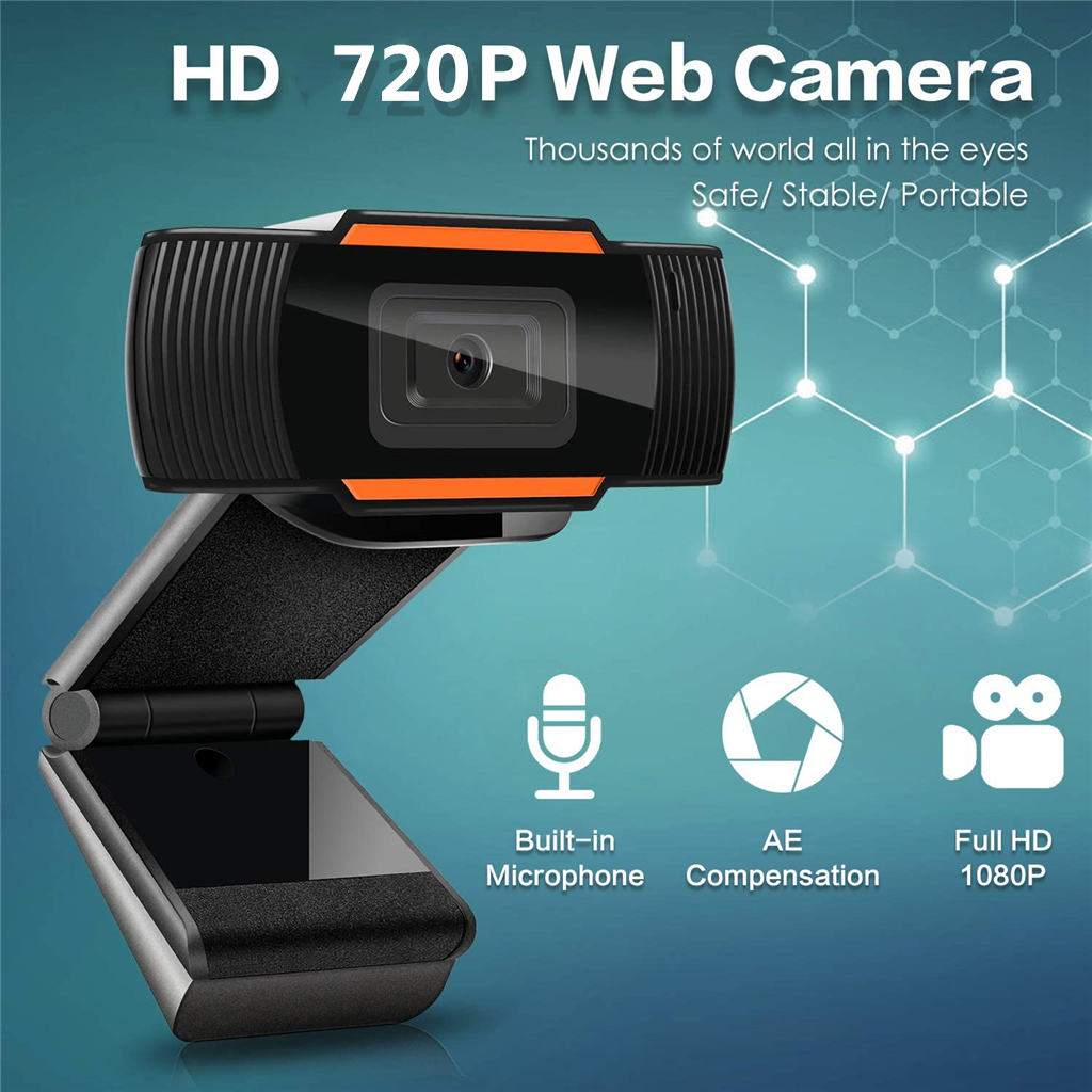Webcam có mic chuyên dùng cho học online, phù hợp với học sinh, sinh viên, văn phòng, phân giải HD720p dành cho PC