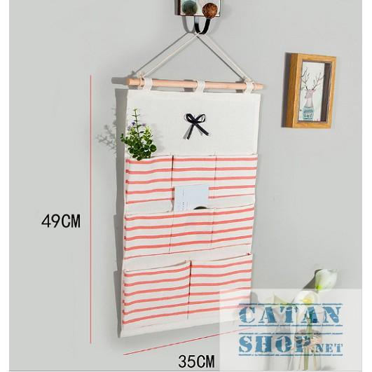 ️Túi đựng đồ 8 ngăn️ treo tường tiết kiệm diện tích, túi vải canvas bền đẹp đa năng tiện lợi - giao màu ngẫu nhiên