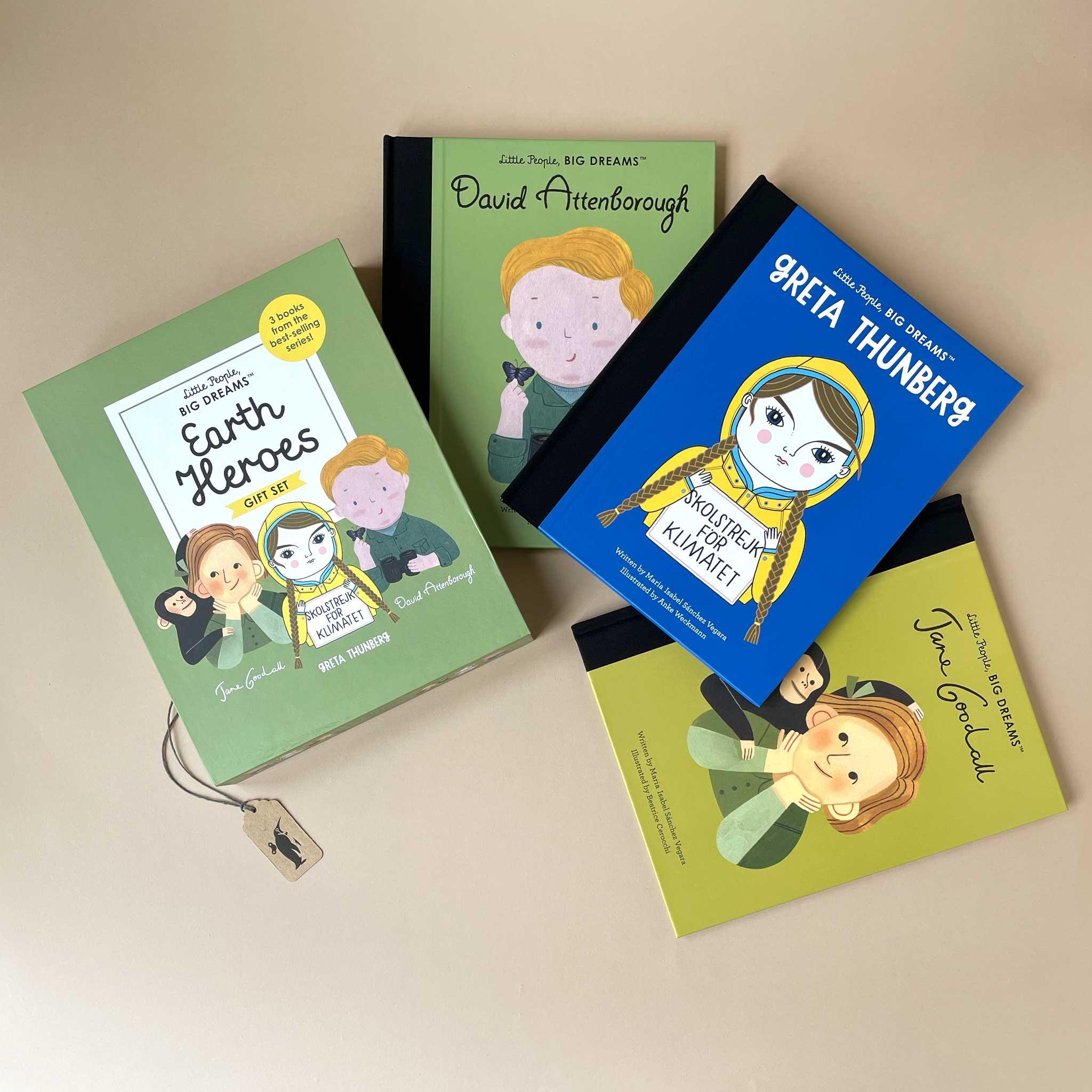 Little People, BIG DREAMS: Earth Heroes : 3 books from the best-selling series! Jane Goodall - Greta Thunberg - David Attenborough