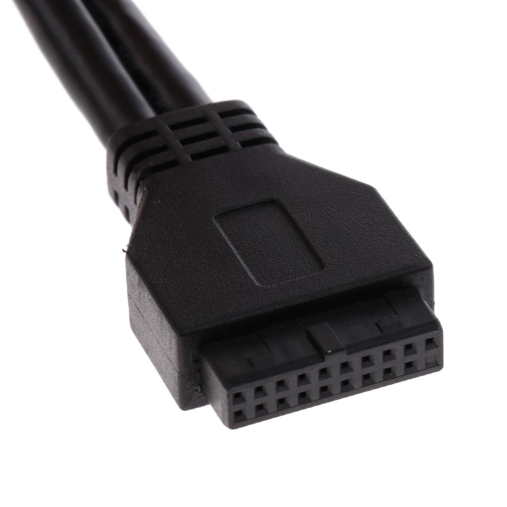 USB 2.0 Front Panel Hub 4 Port Expansion Bay 9Pin to USB2.0 Bracket Adapter