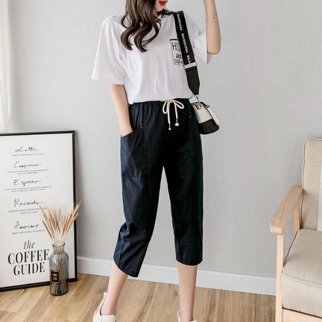 Quần lửng thắt dây new